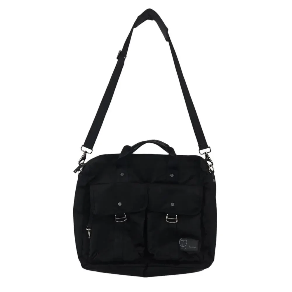 Tumi Tech Essential Gear Travel Briefcase Bag Black Adjustable Strap‎ Business